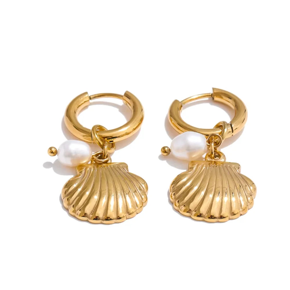 Choice of Ocean Style Earrings in Gold or Silver Tone