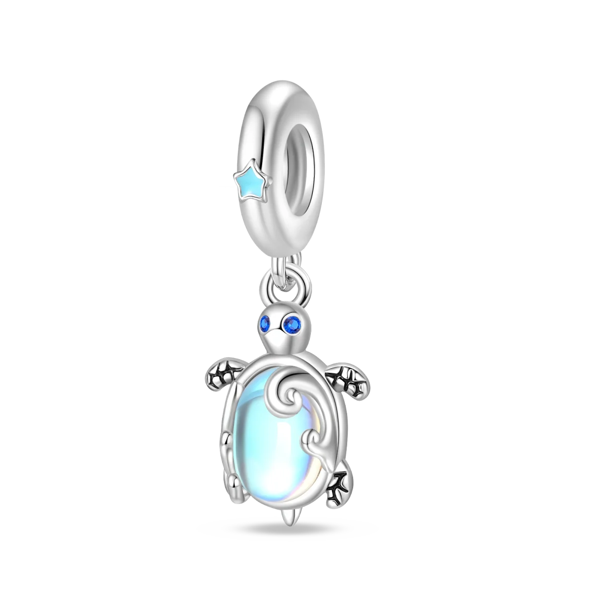 Luminous Ocean Series 925 Silver Turtle Charm