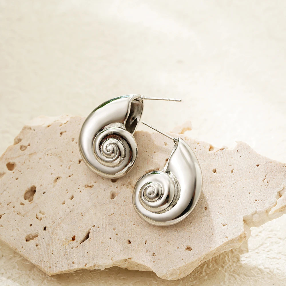 Stainless Steel Shell Earrings for Women