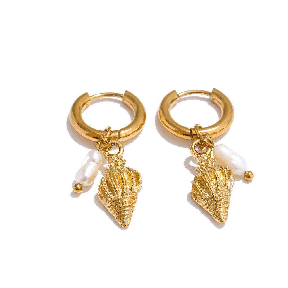 Choice of Ocean Style Earrings in Gold or Silver Tone
