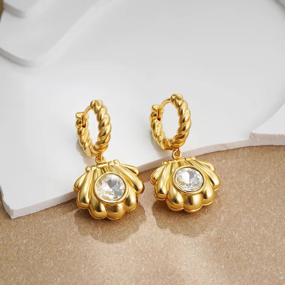 Stainless Steel Shell Earrings for Women