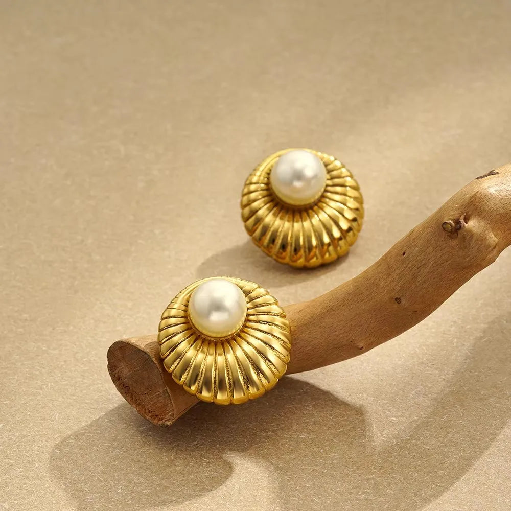 Stainless Steel Shell Earrings for Women