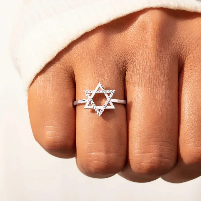 Star of David 925 Sterling Silver Rings