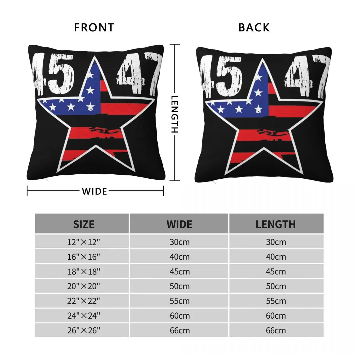 Decorative Pillow Cover 45 47 Trump - Pillow sold separately