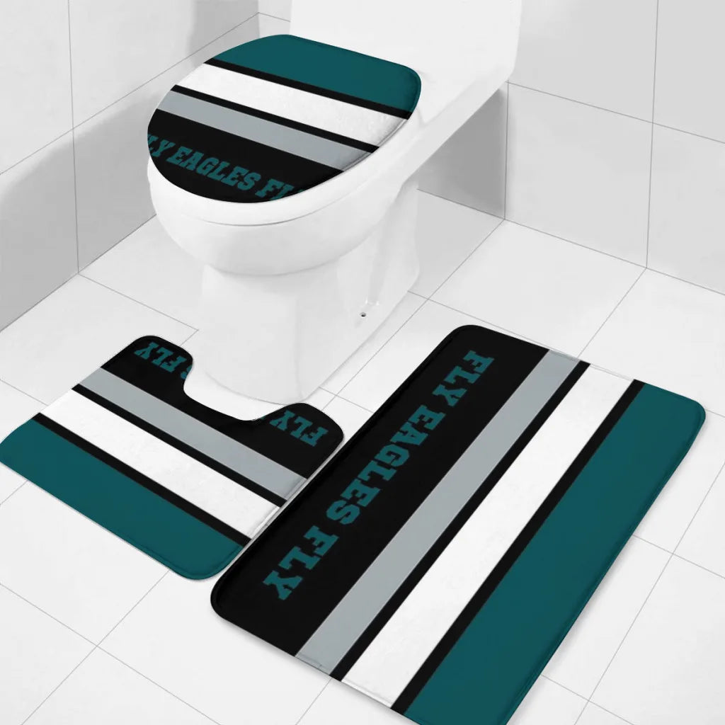 3 Pieces Eagles Bathroom Set Ultra Soft Non-Slip Washable Absorbent