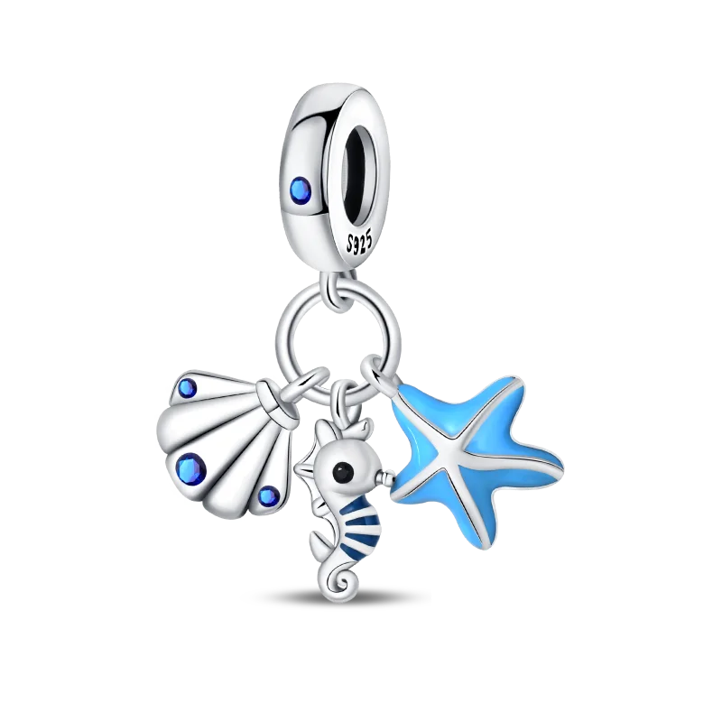 Luminous Ocean Series 925 Silver Turtle Charm