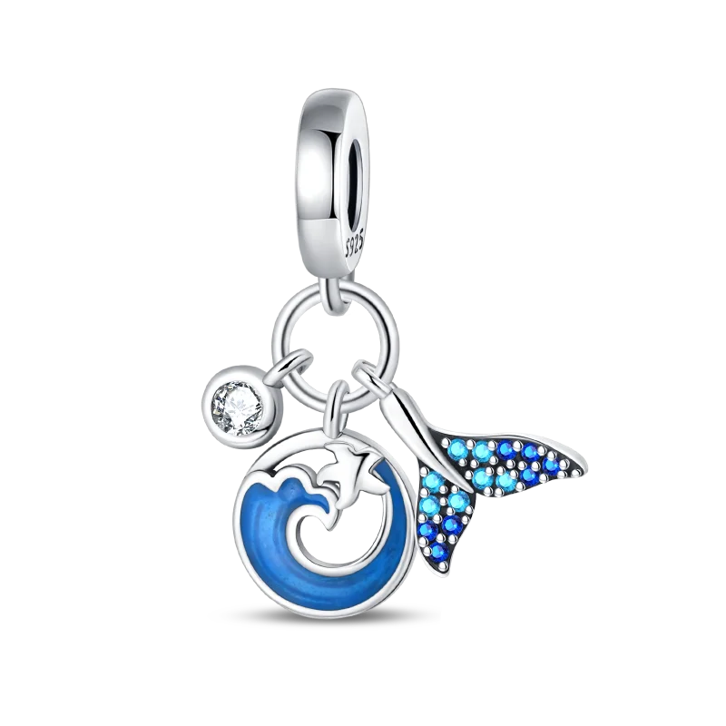 Luminous Ocean Series 925 Silver Turtle Charm