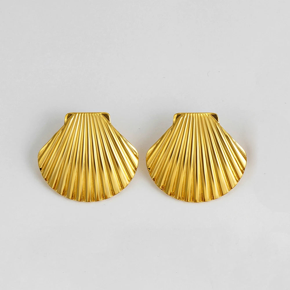 Stainless Steel Shell Earrings for Women