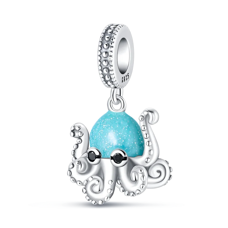 Luminous Ocean Series 925 Silver Turtle Charm