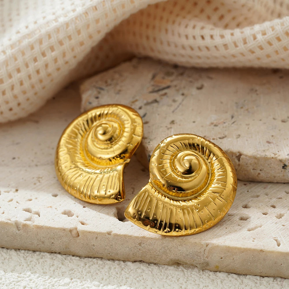 Stainless Steel Shell Earrings for Women