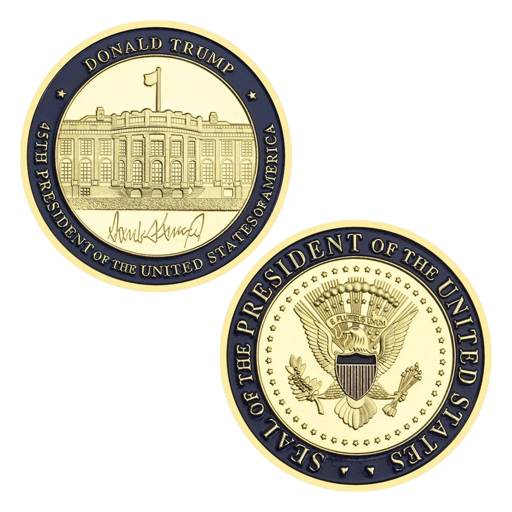 Gold Plated 45th President Donald Trump Commemorative Coin