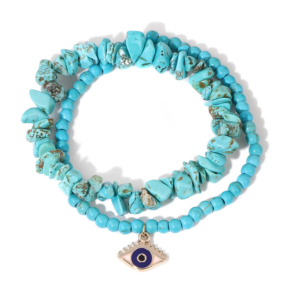 Blue Turquoise Stone Bracelets