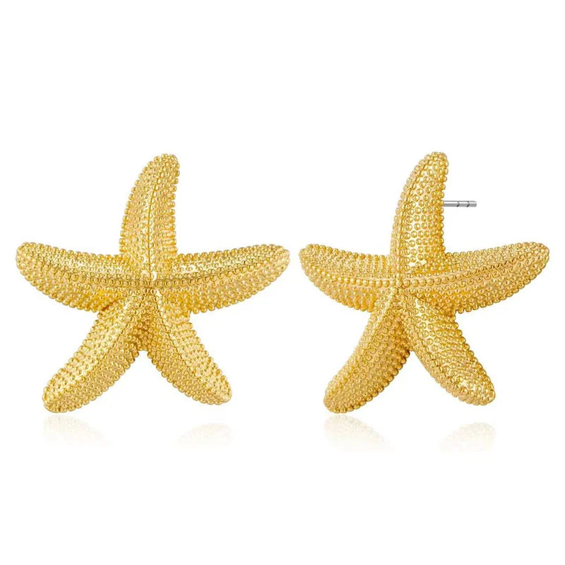 Golden Starfish Earrings