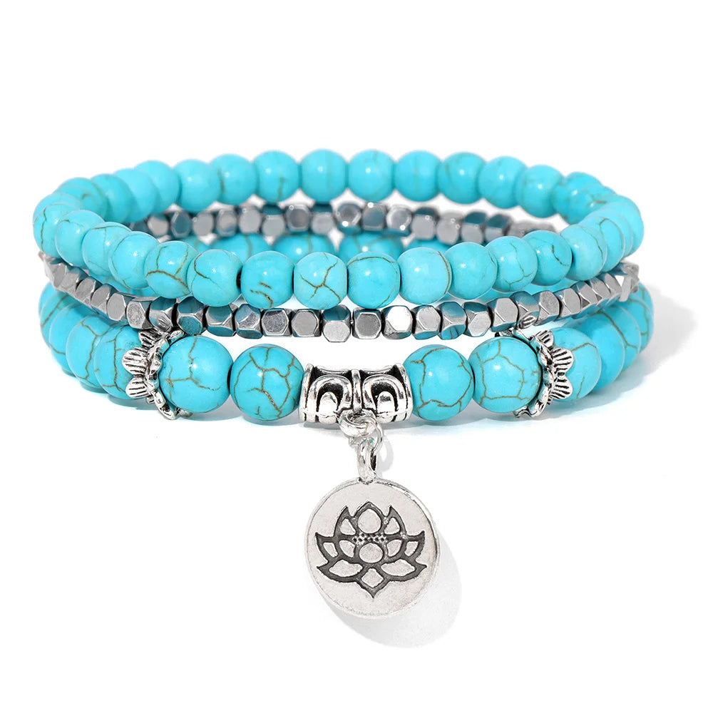 Blue Turquoise Stone Bracelets