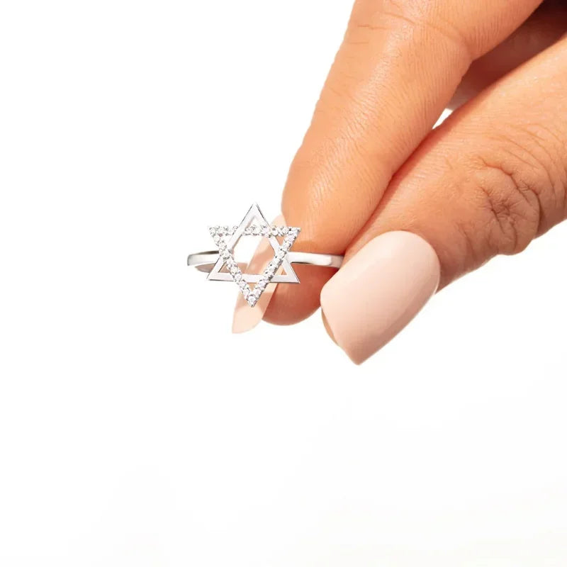 Star of David 925 Sterling Silver Rings