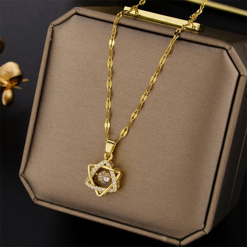 Star of David Crystal Necklace