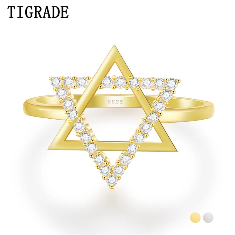 Star of David 925 Sterling Silver Rings