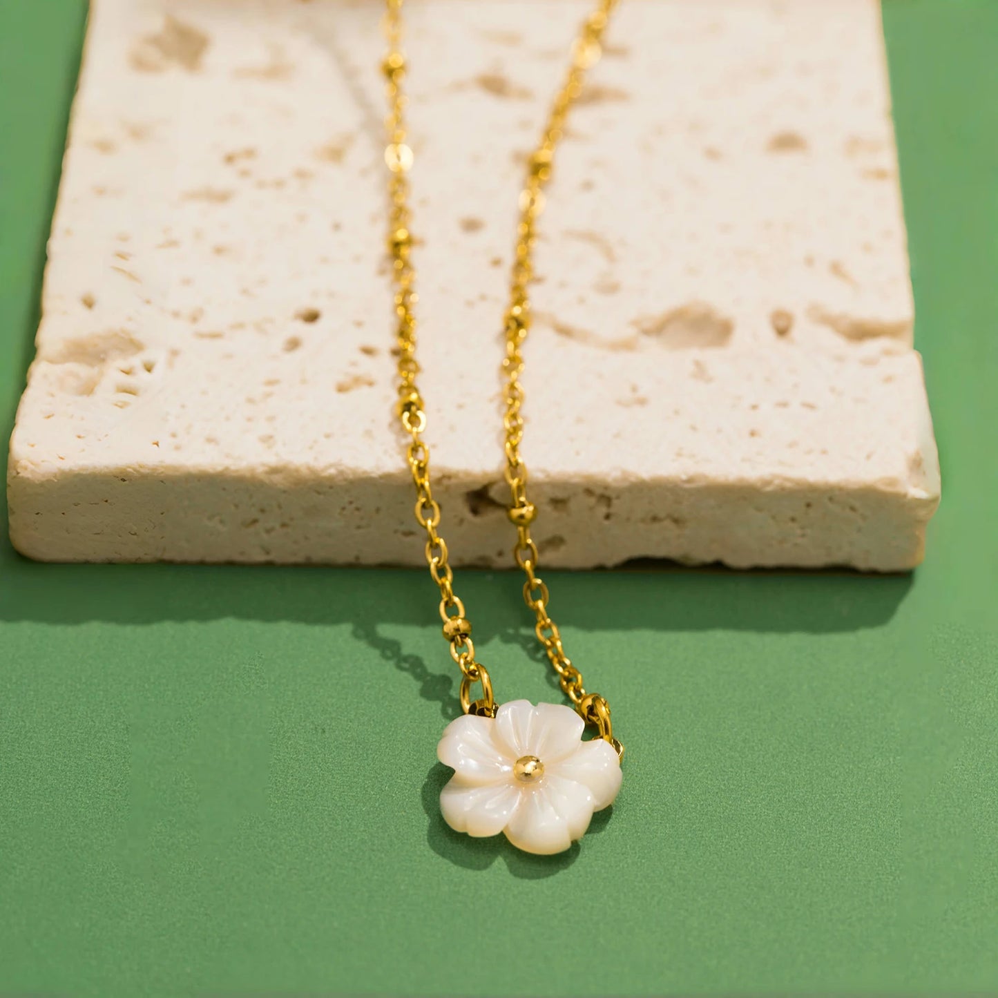 Elegant Flower Shell Necklace or Earrings for Women