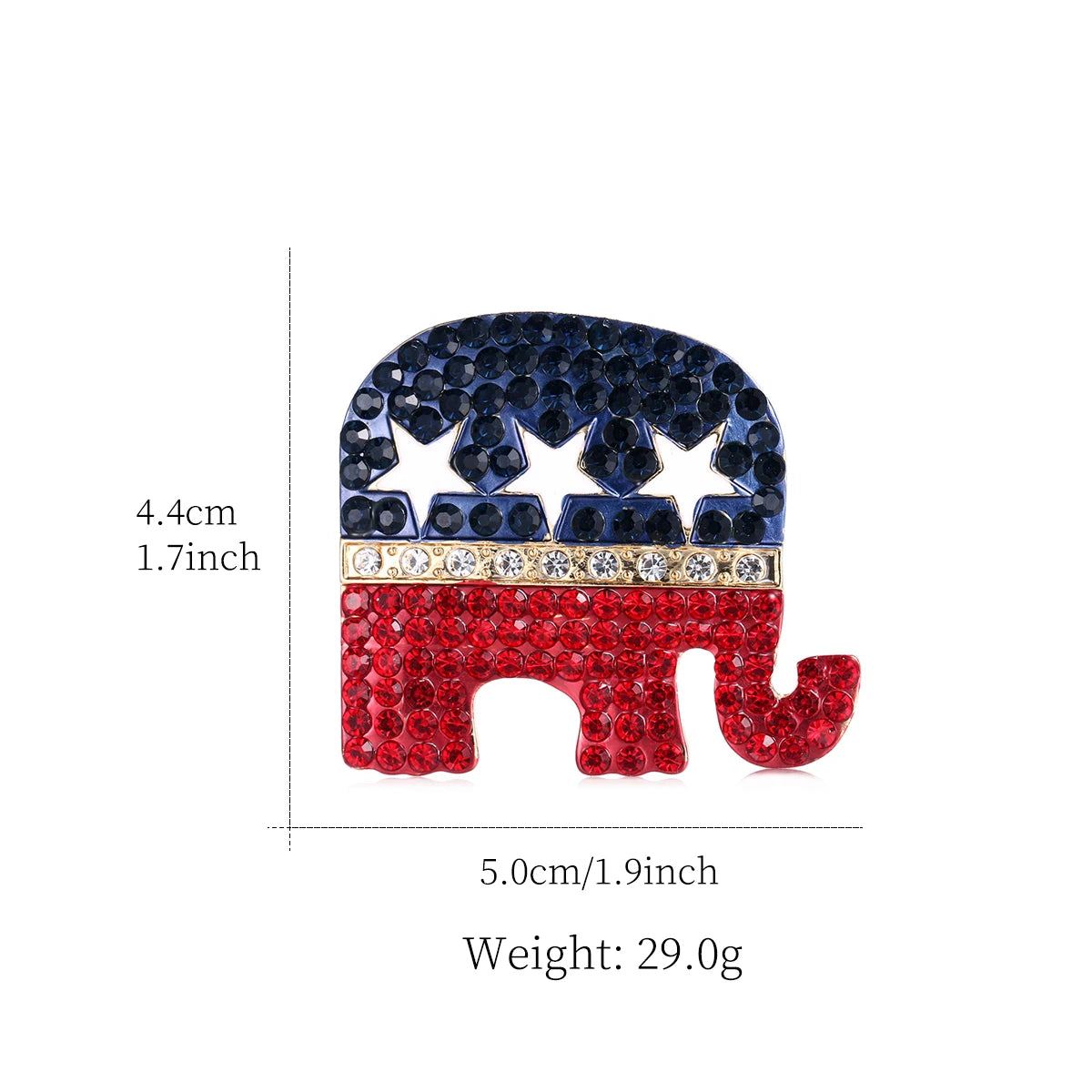 GOP Rhinestone Pin