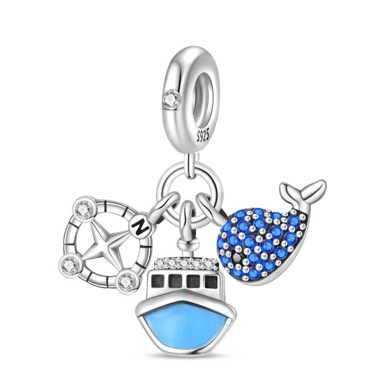 Luminous Ocean Series 925 Silver Turtle Charm