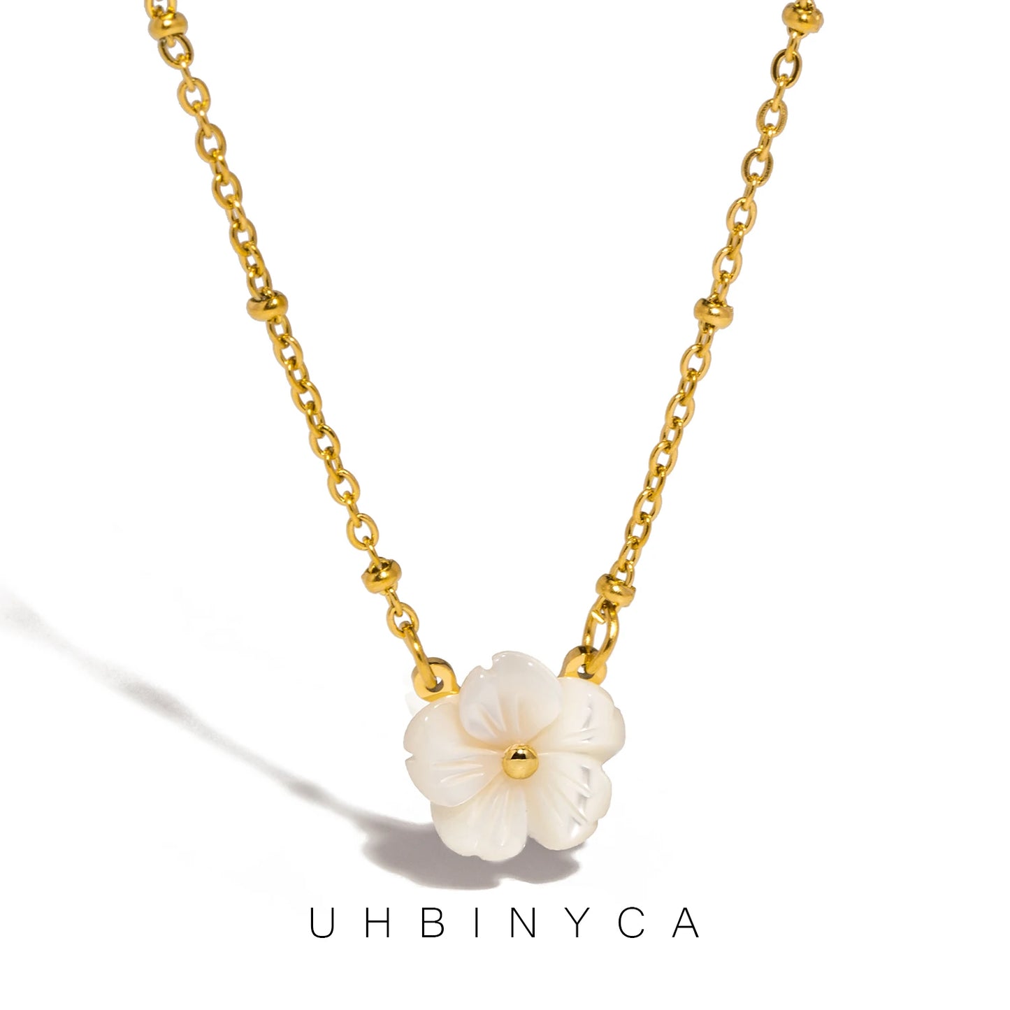 Elegant Flower Shell Necklace or Earrings for Women