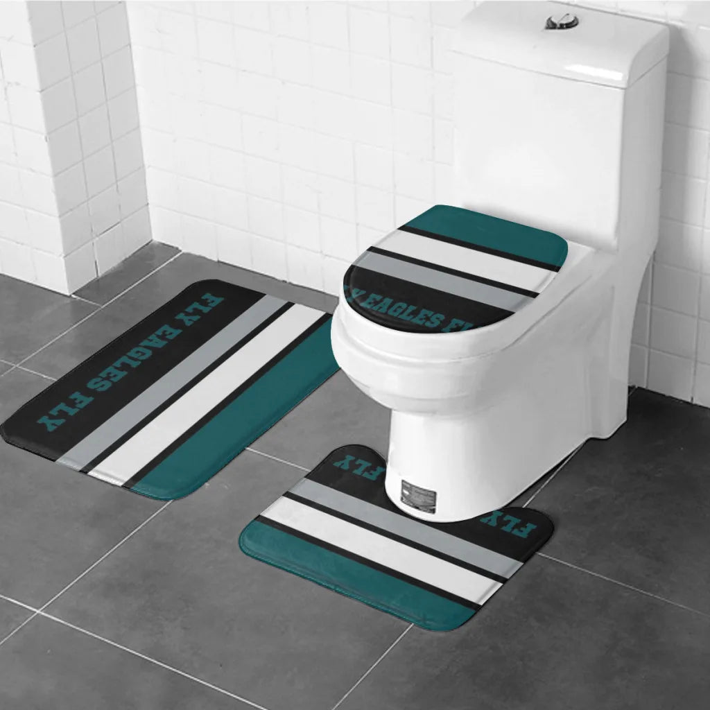 3 Pieces Eagles Bathroom Set Ultra Soft Non-Slip Washable Absorbent