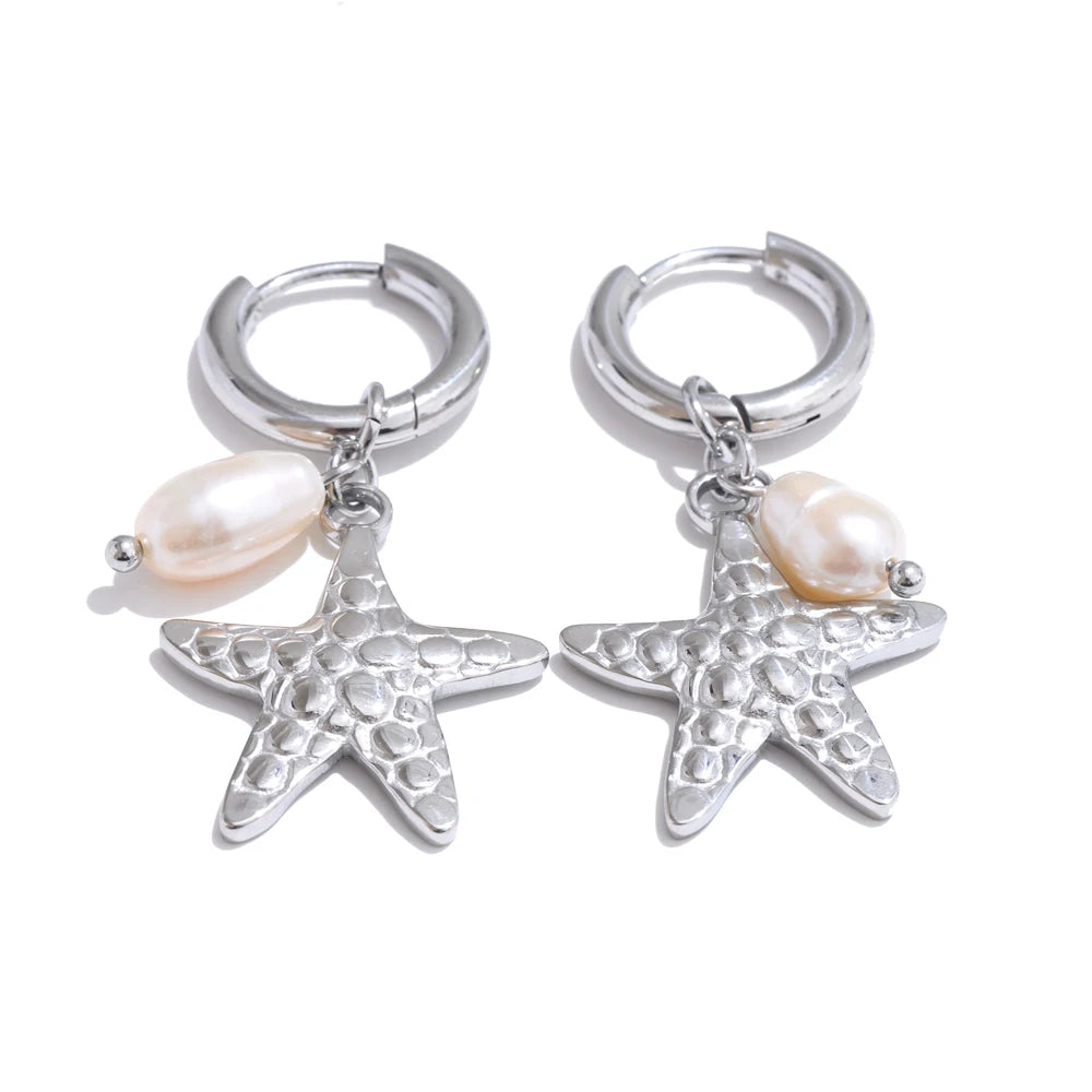 Choice of Ocean Style Earrings in Gold or Silver Tone