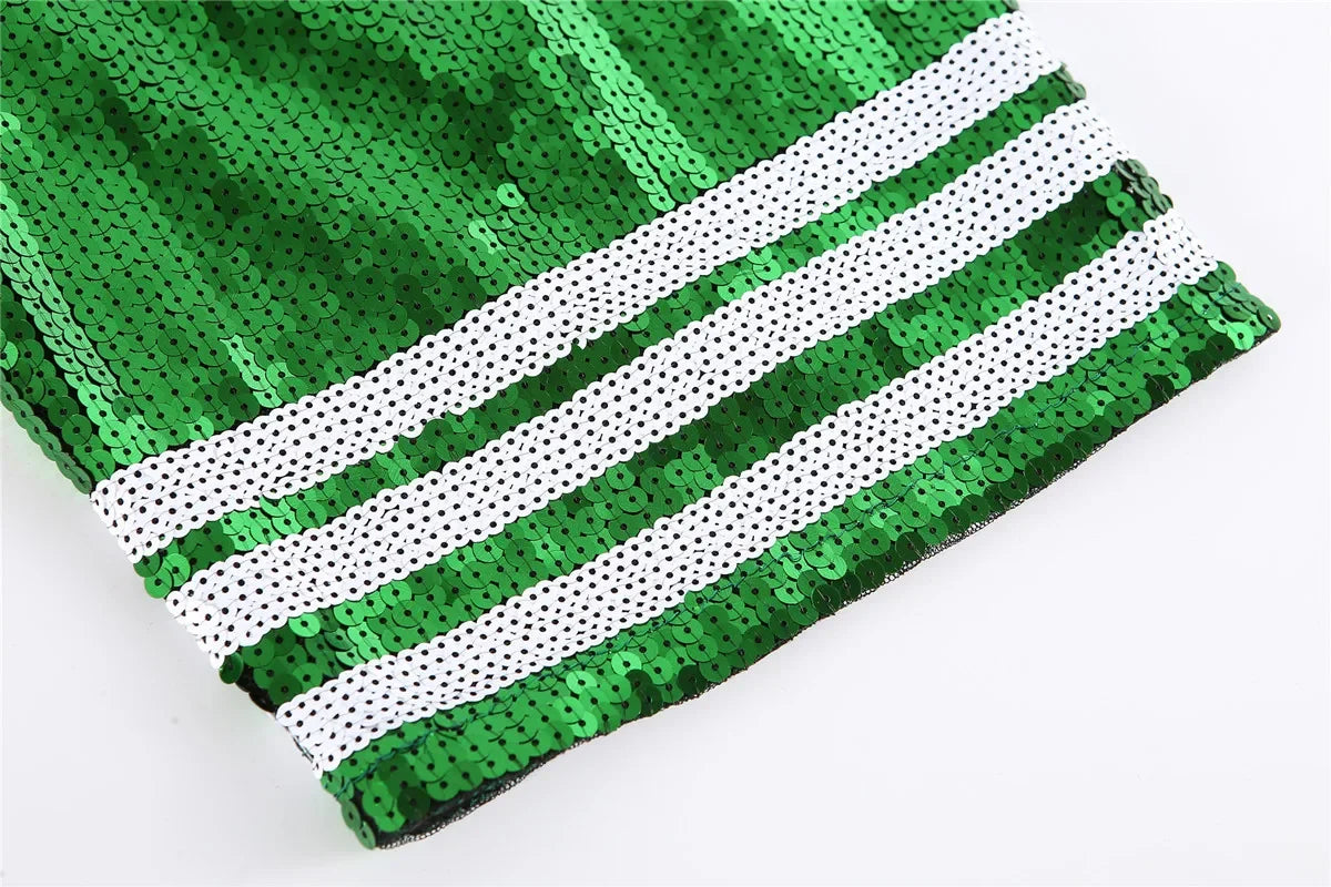 Eagles Streetwear Sequined Short Sleeve T-Shirt Round Neck Hip Hop Fashion Tops
