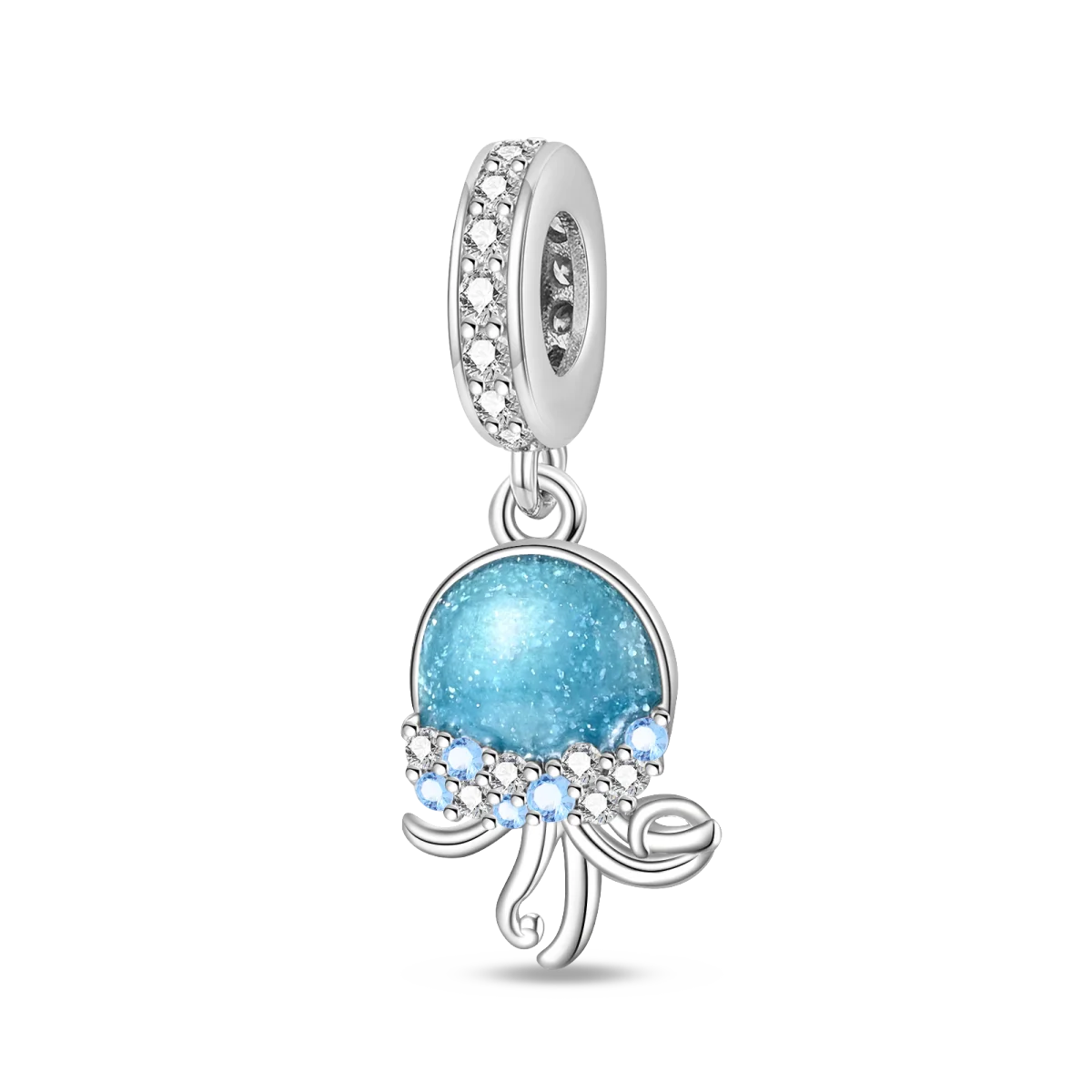 Luminous Ocean Series 925 Silver Turtle Charm