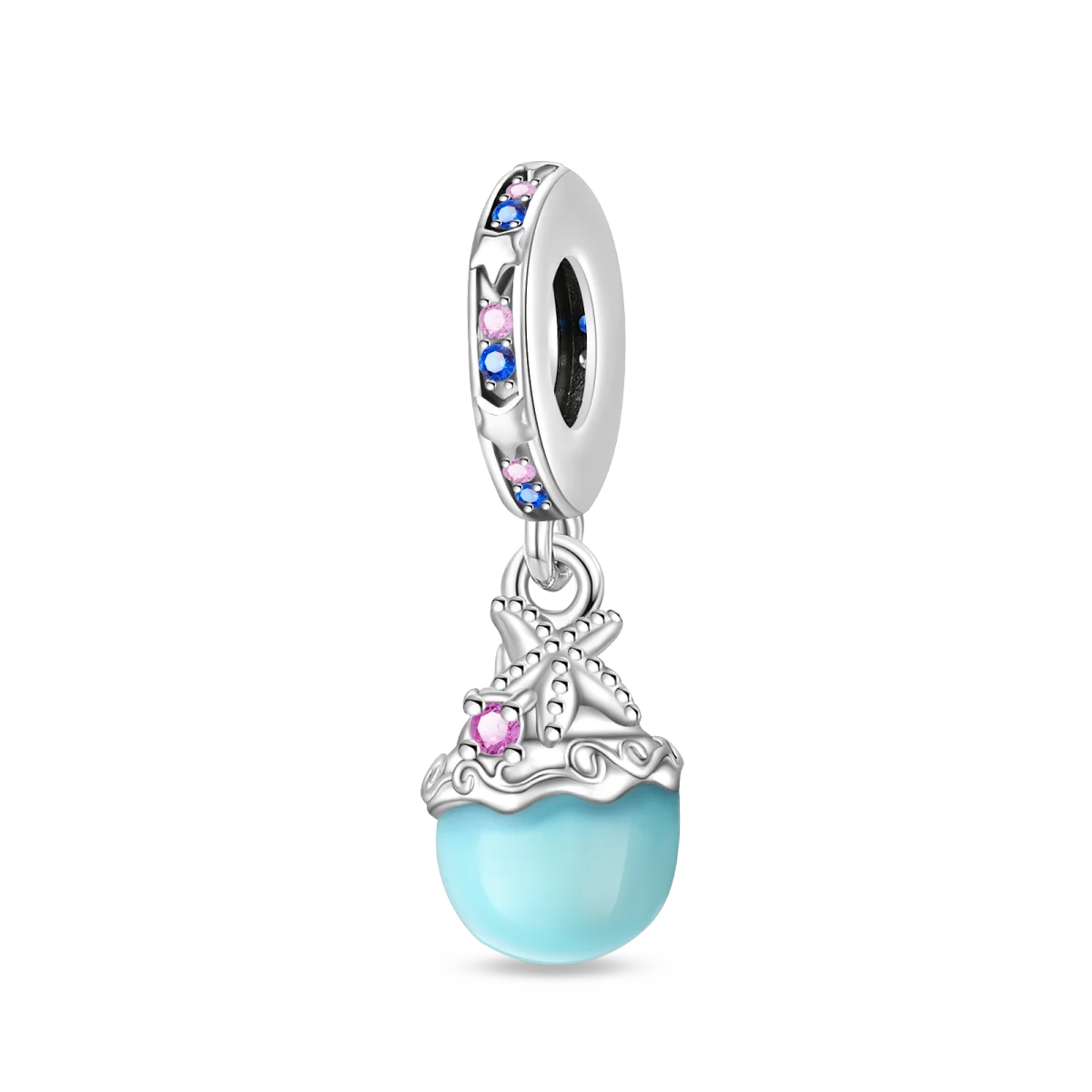 Luminous Ocean Series 925 Silver Turtle Charm