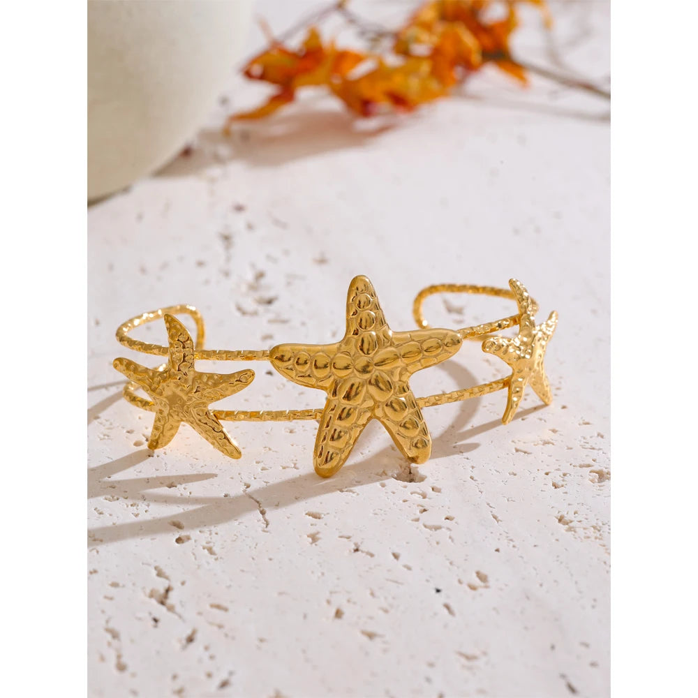 Ocean Series Coastal Open Cuff Bracelet