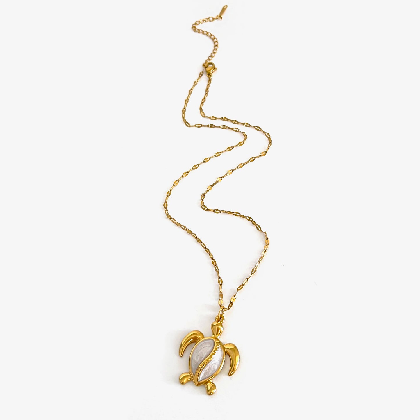 Choice of Elegant Fashion White Enamel Turtle, Conch, or 18K Gold Plated Big Starfish Pendant