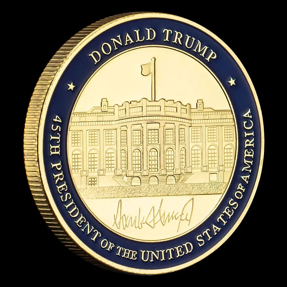 Gold Plated 45th President Donald Trump Commemorative Coin