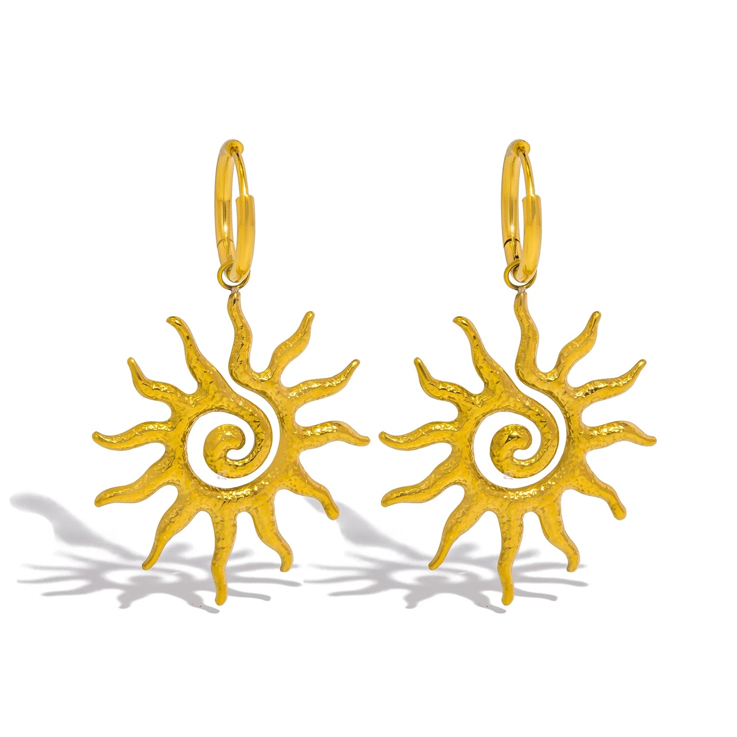 Sun Geometric Drop Necklace or Earrings for Women