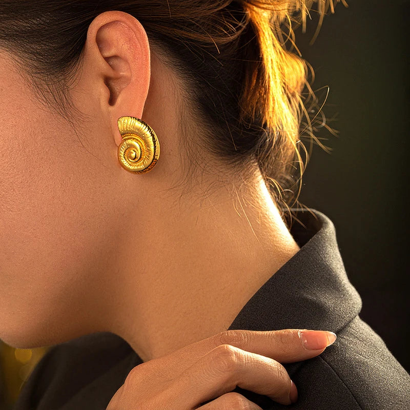 Stainless Steel Shell Earrings for Women