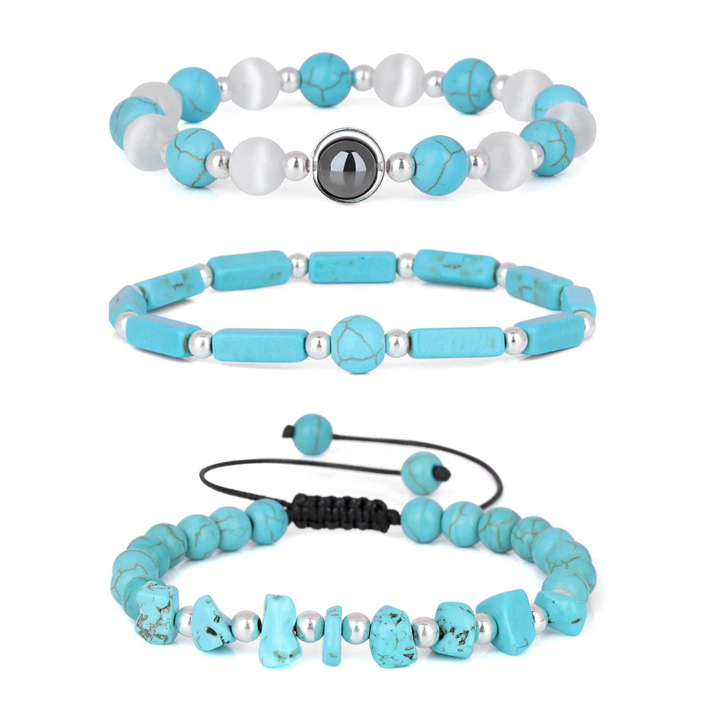 Blue Turquoise Stone Bracelets