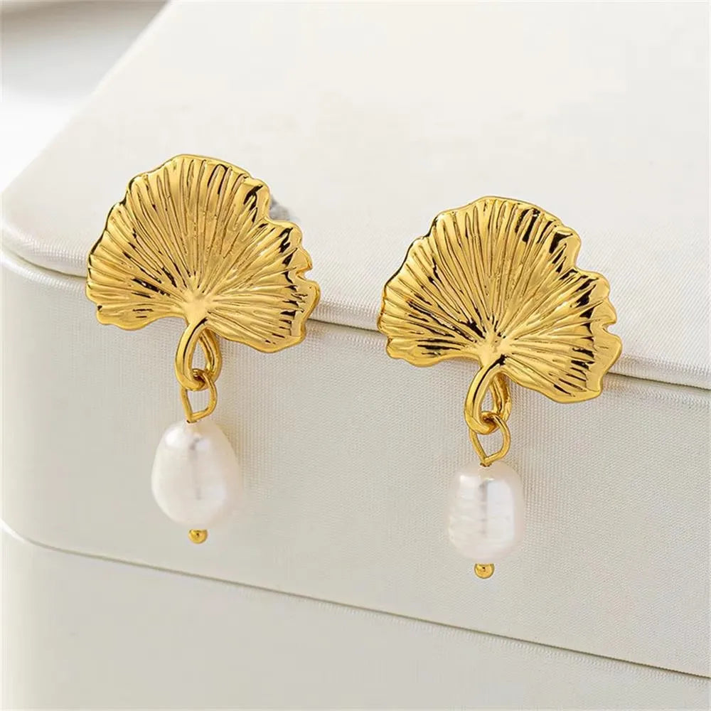 Stainless Steel Shell Earrings for Women