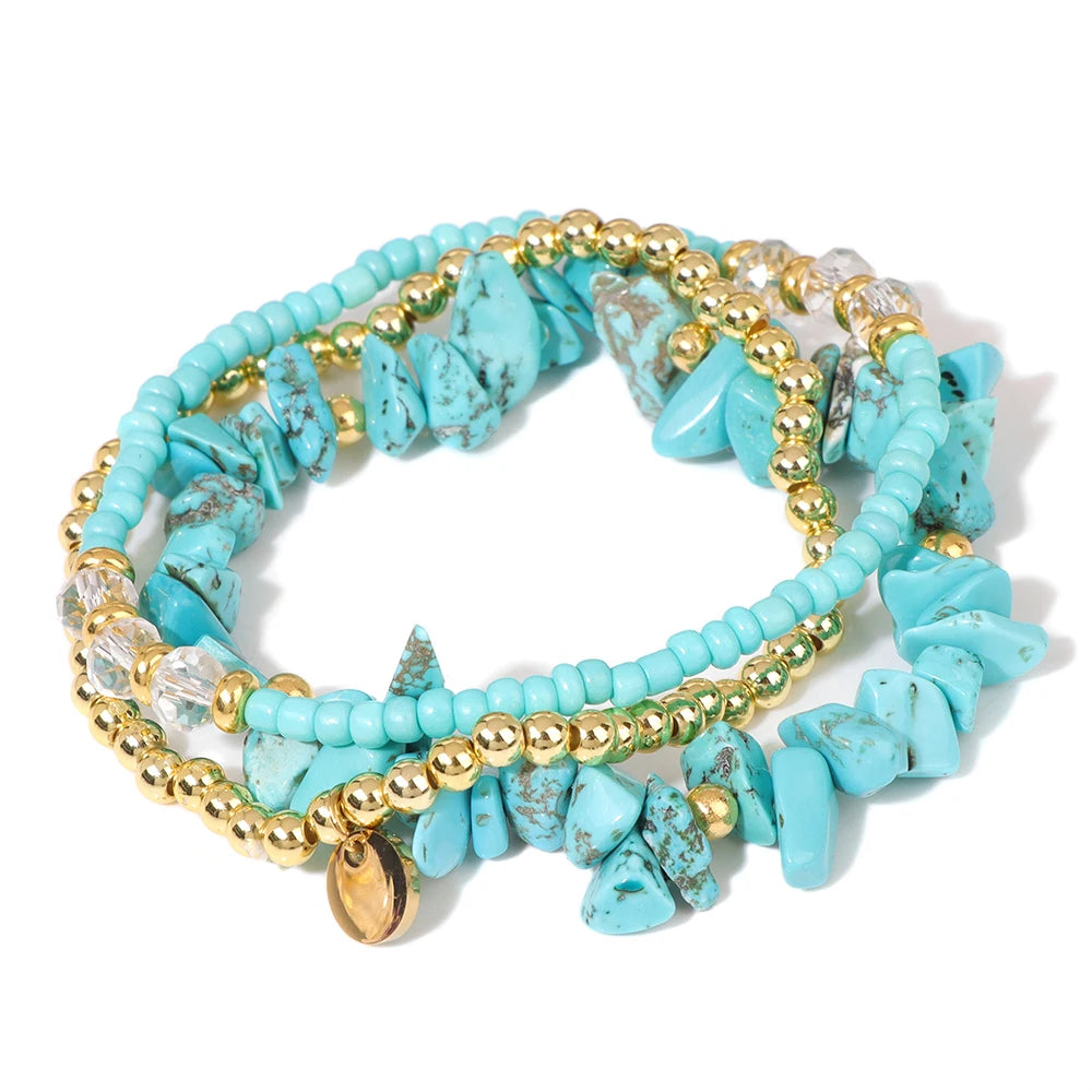 Blue Turquoise Stone Bracelets