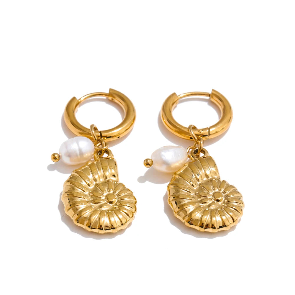 Choice of Ocean Style Earrings in Gold or Silver Tone