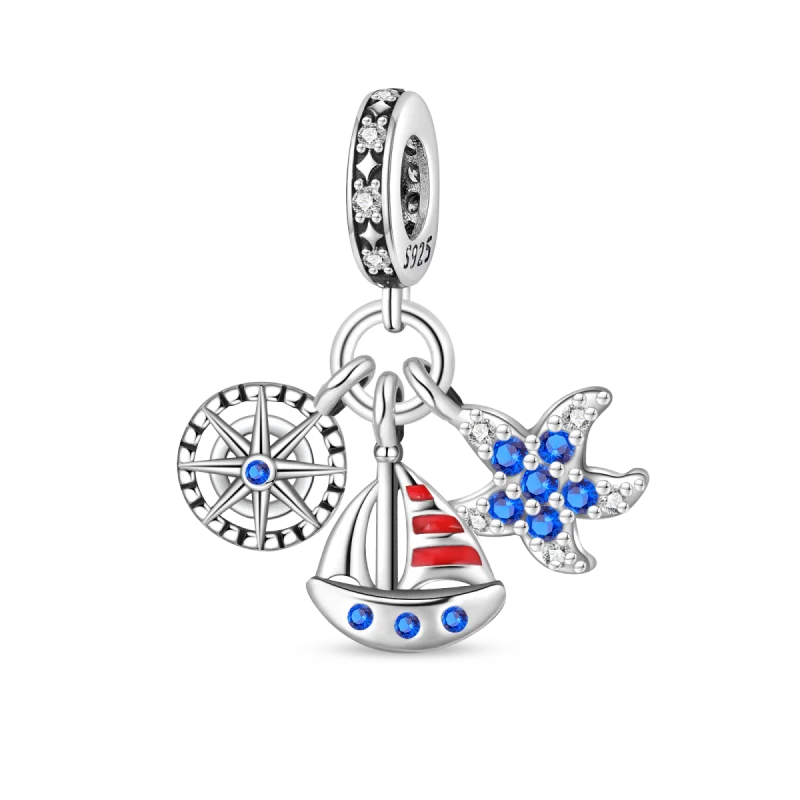 Luminous Ocean Series 925 Silver Turtle Charm