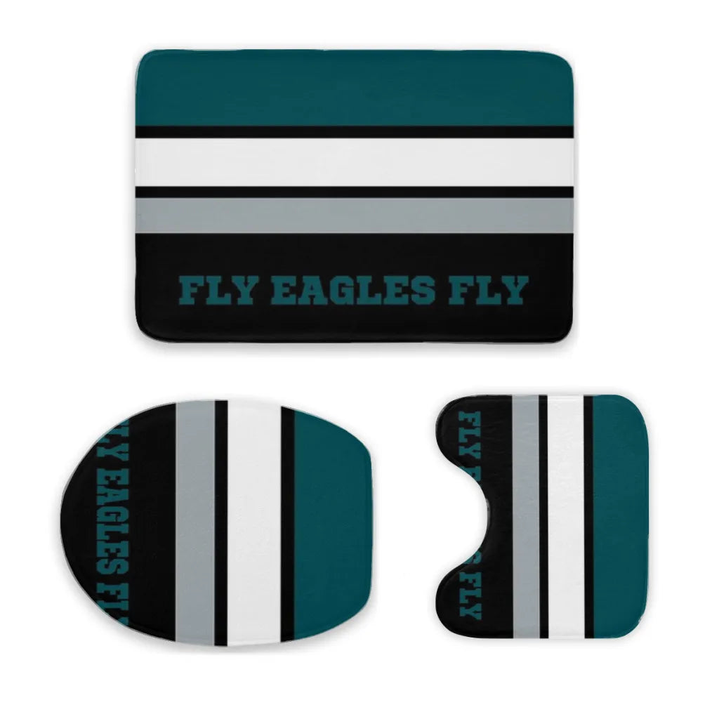 3 Pieces Eagles Bathroom Set Ultra Soft Non-Slip Washable Absorbent