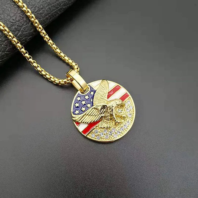 Rhinestone Eagle Pendants