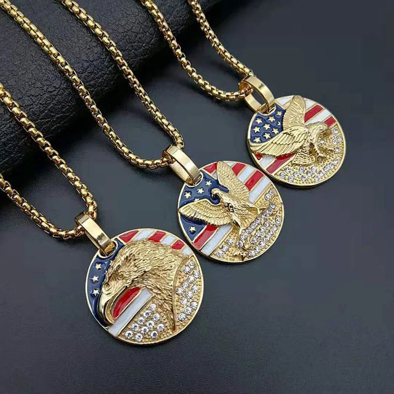 Rhinestone Eagle Pendants