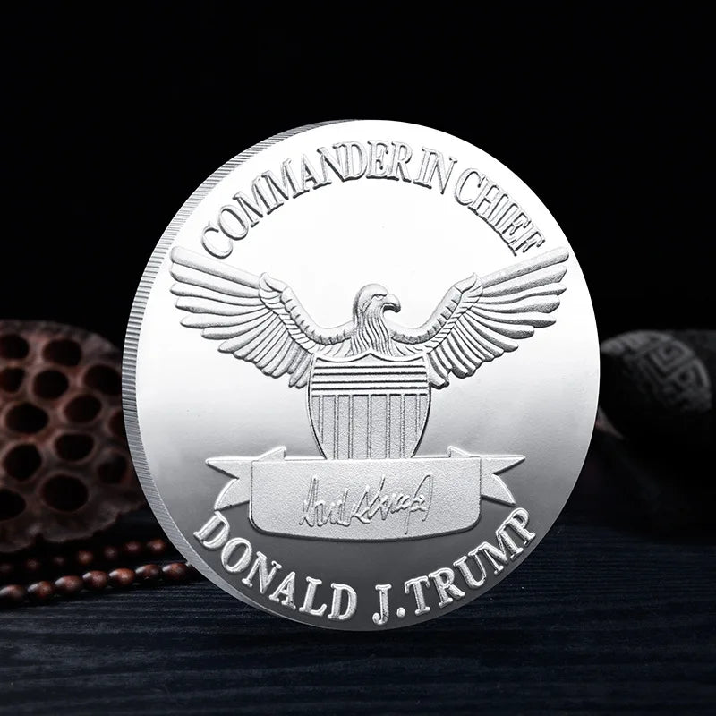 Commemorative Trump Coin - Silver or Gold Tone