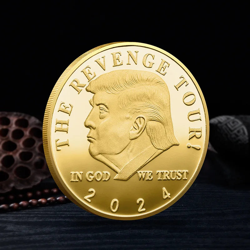 Commemorative Trump Coin - Silver or Gold Tone