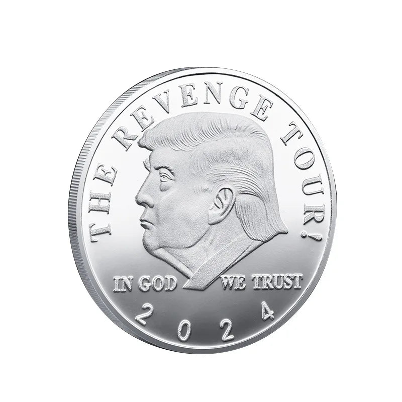 Commemorative Trump Coin - Silver or Gold Tone