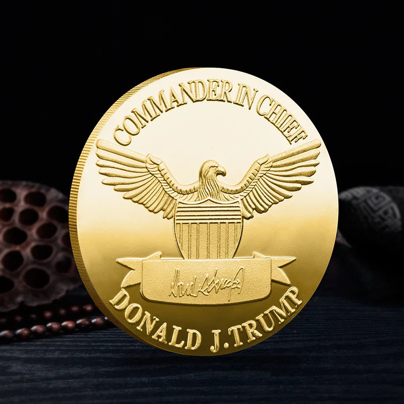 Commemorative Trump Coin - Silver or Gold Tone