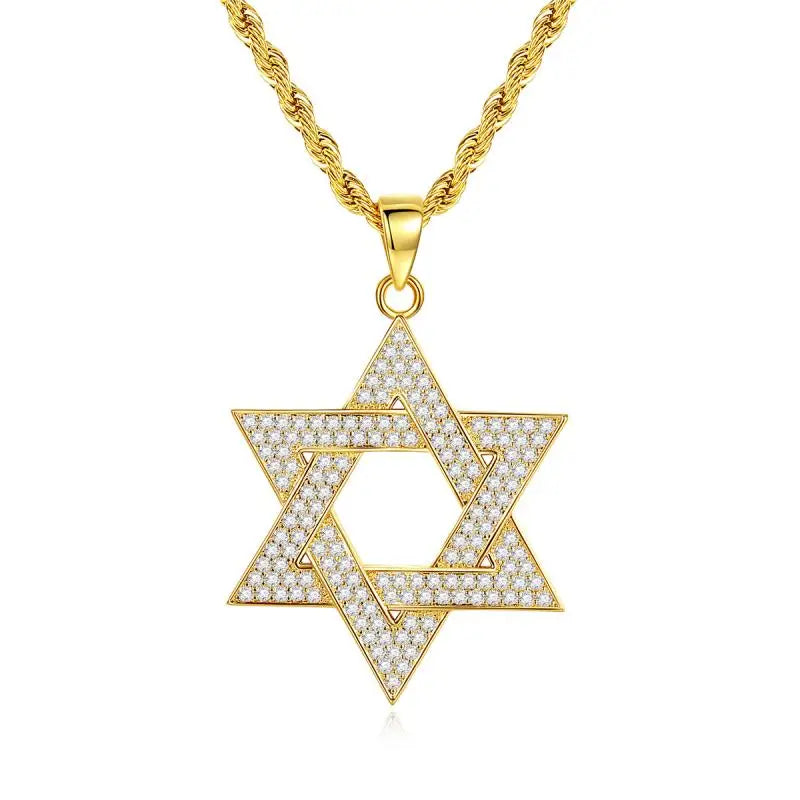 Variety of Star of David Pendants and Bracelets - some with Pave Cz