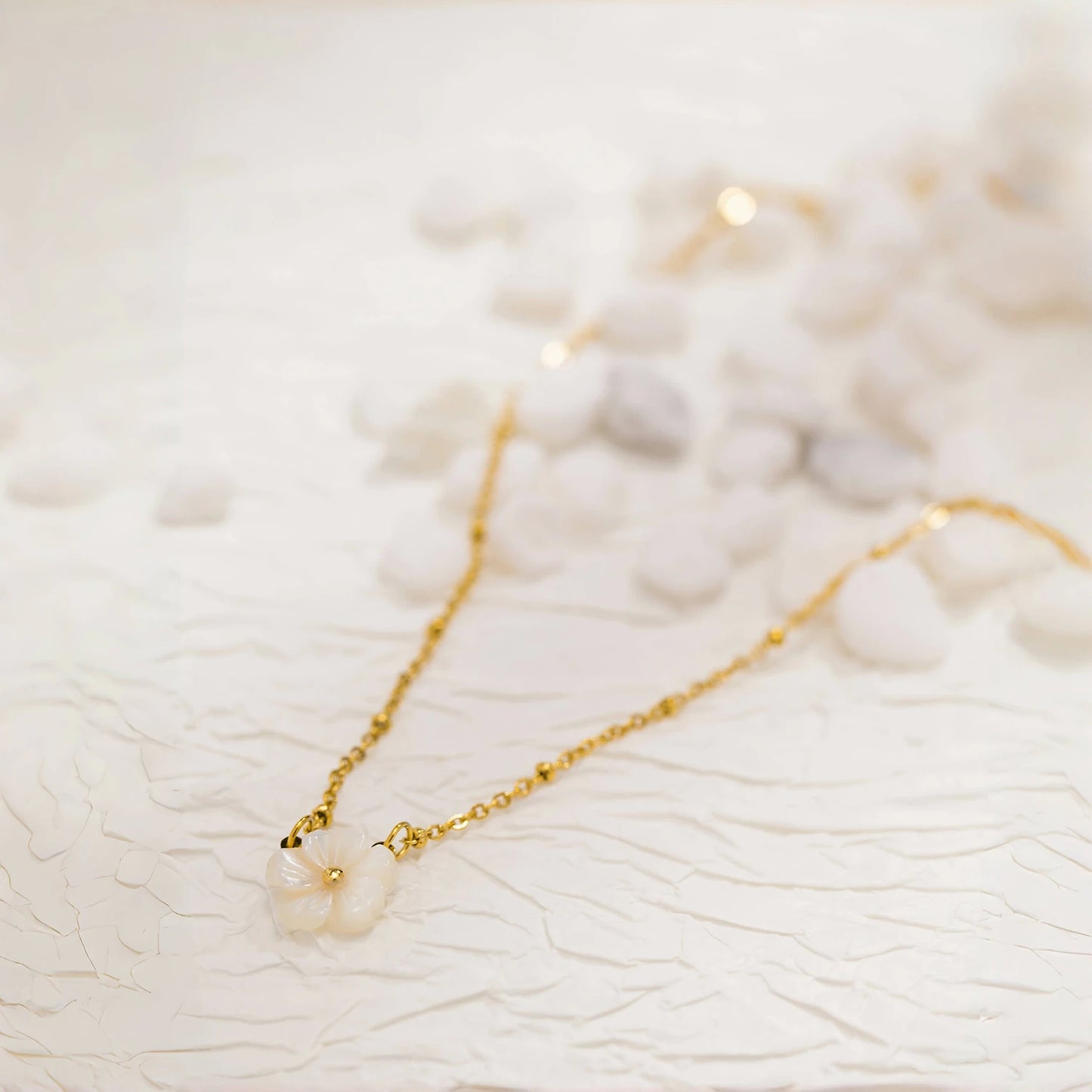 Elegant Flower Shell Necklace or Earrings for Women