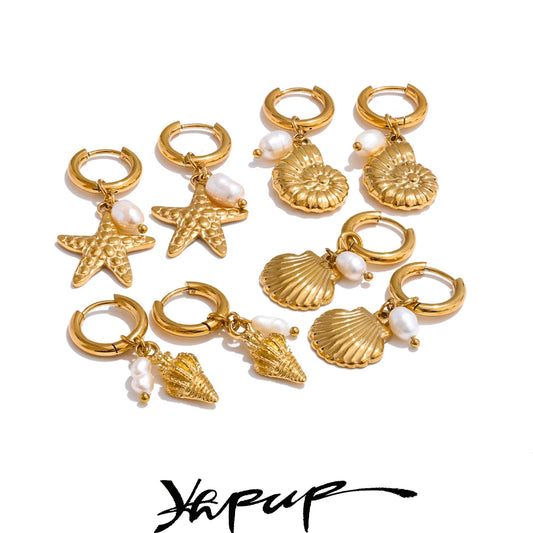 Choice of Ocean Style Earrings in Gold or Silver Tone